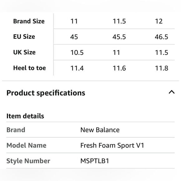 New Balance Men's Black MSTPL81 fresh foam sport size 11 - Picture 15 of 15